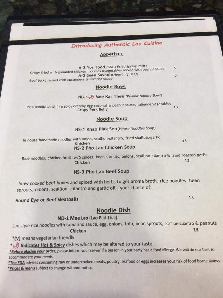 Zanyu Asian Noodles - Raleigh, NC menu_pic