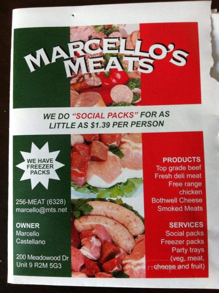 Marcello's Meats - Winnipeg, MB