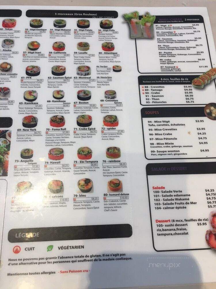 Sushi Victoria - Montreal, QC menu_pic