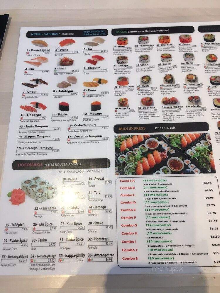 Sushi Victoria - Montreal, QC menu_pic