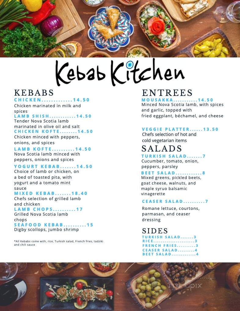Kebab Kitchen - Halifax, NS menu_pic