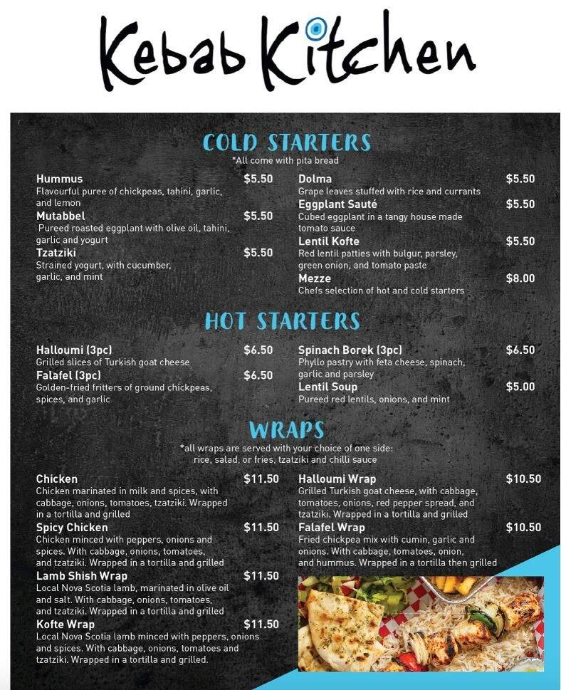 Kebab Kitchen - Halifax, NS menu_pic