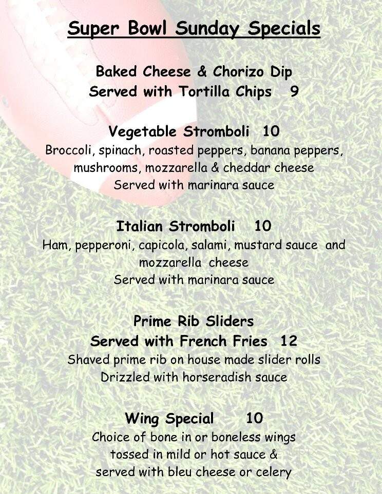 Gilligan's Bar and Grill - Mechanicsburg, PA menu_pic