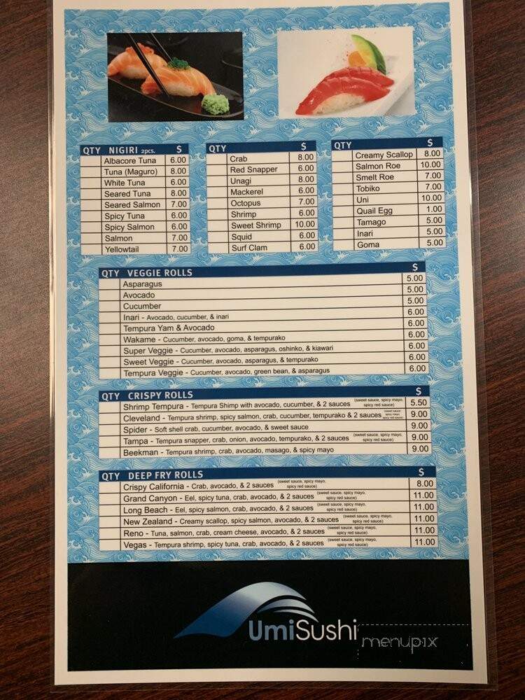 Umi Sushi - White City, OR menu_pic