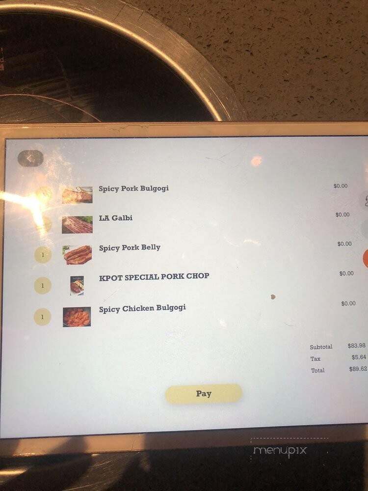 Kpot Korean BBQ & Hot Pot - Rockville, MD menu_pic