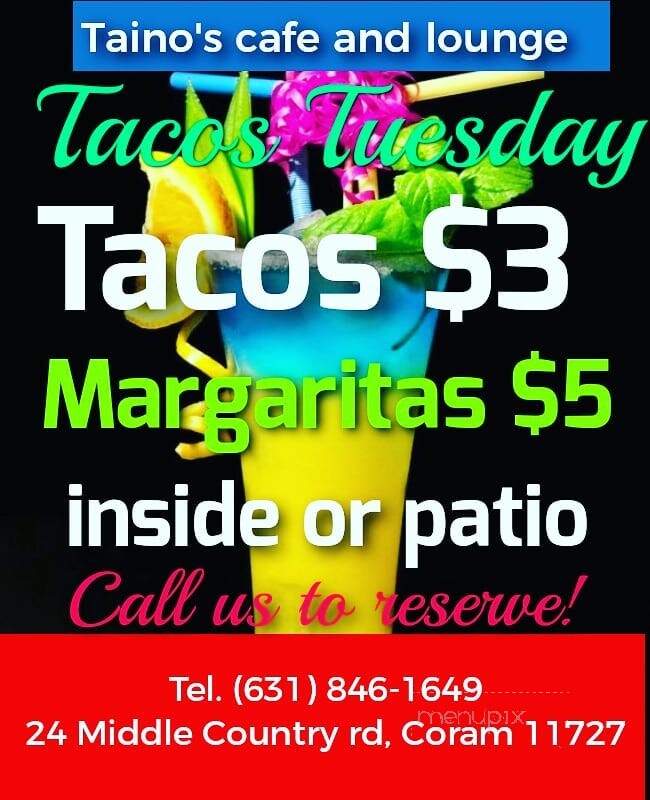 Tainos Cafe & Lounge - Coram, NY menu_pic