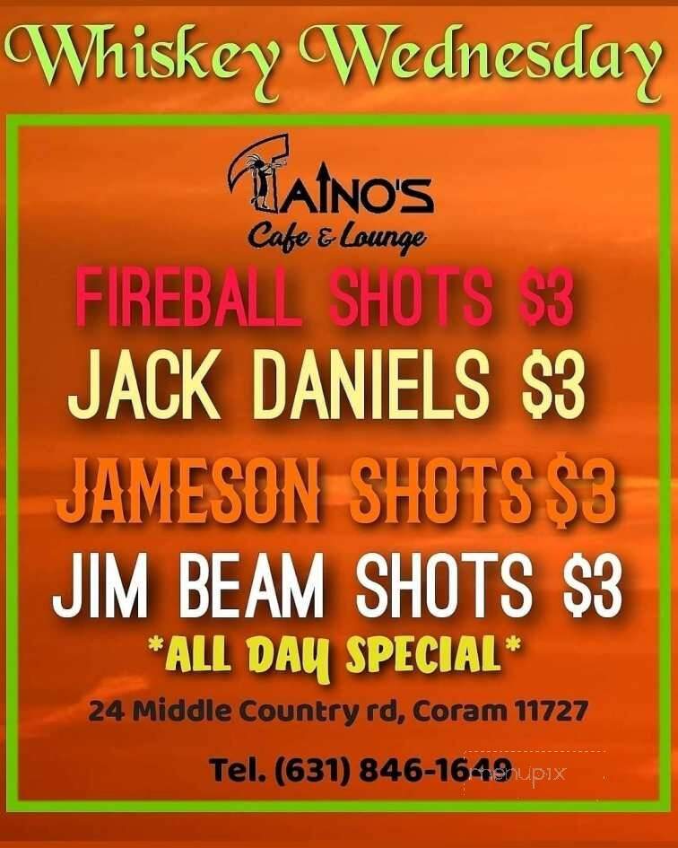 Tainos Cafe & Lounge - Coram, NY menu_pic