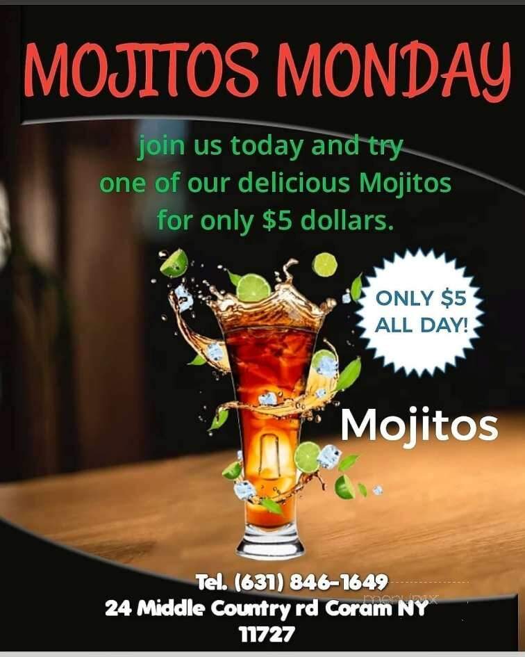 Tainos Cafe & Lounge - Coram, NY menu_pic