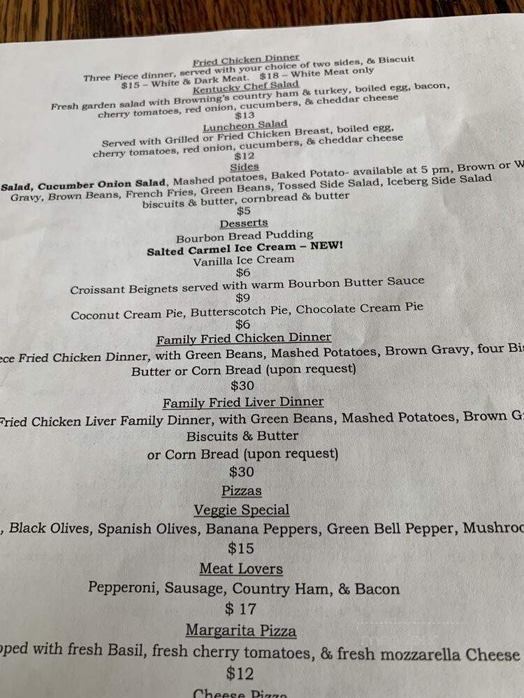 Trackside - Paris, KY menu_pic