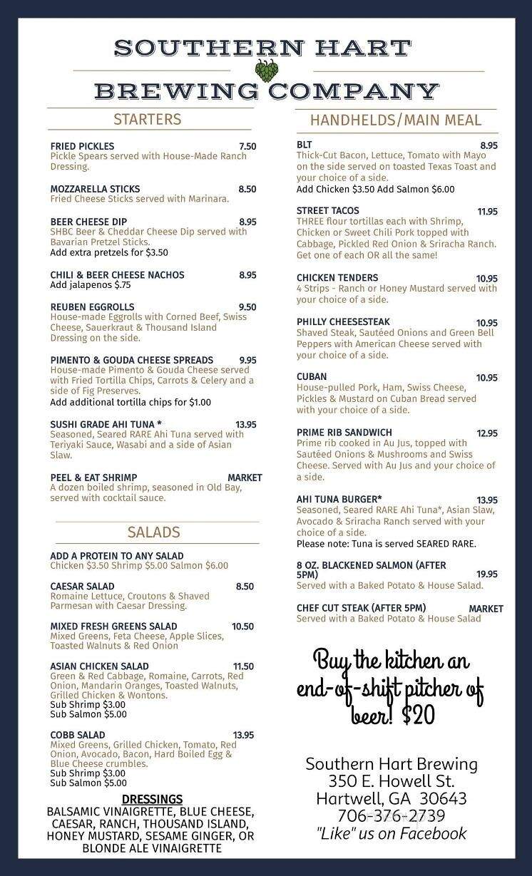 Southern Hart Brewing Company - Hartwell, GA