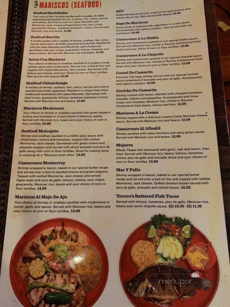 Torero's Mexican Grill - Lake Worth, FL menu_pic