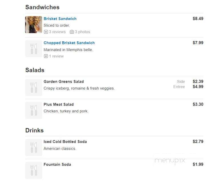 Mission Barbecue - Camp Hill, PA menu_pic