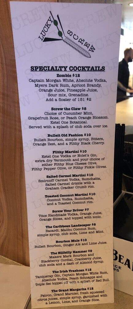 The Lucky Screw - Fort Myers, FL menu_pic