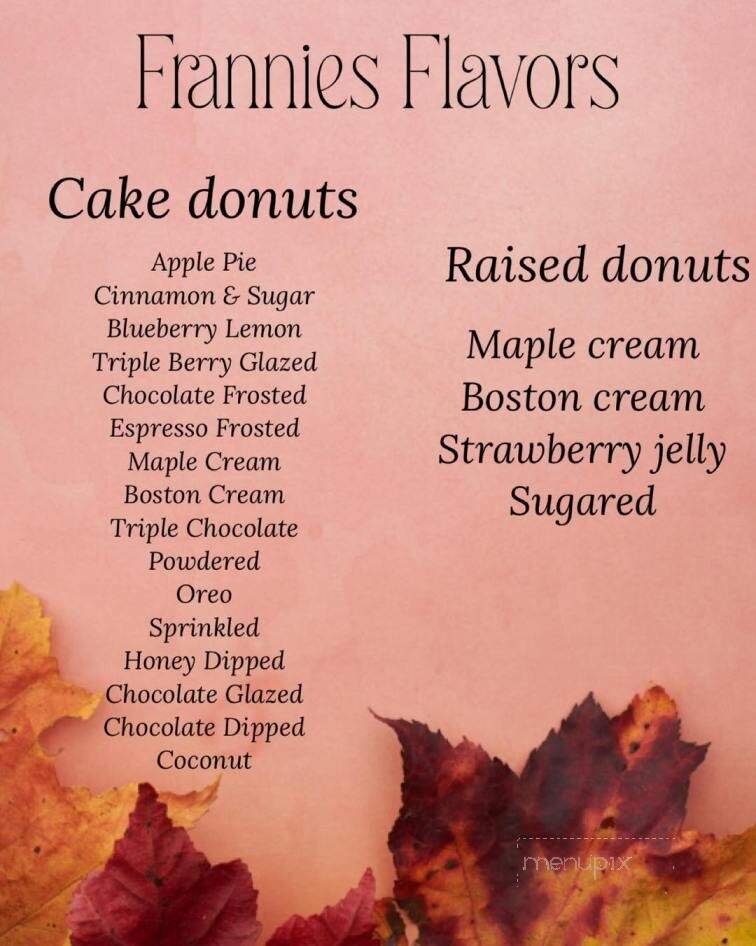 Frannie's Mini Donuts - Sanford, ME menu_pic
