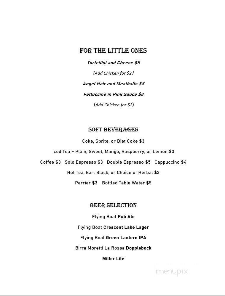 Pesto Bistro and Wine Bar - Bradenton, FL menu_pic