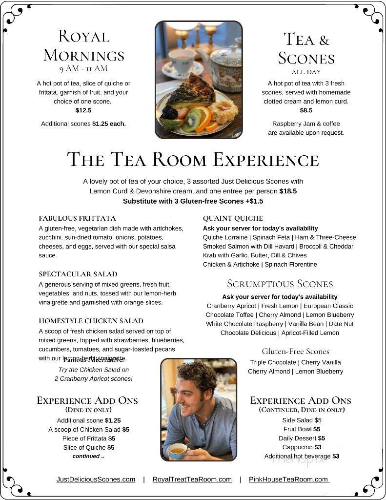 The Pink House Tea Room and Bnb - New Baltimore, MI menu_pic