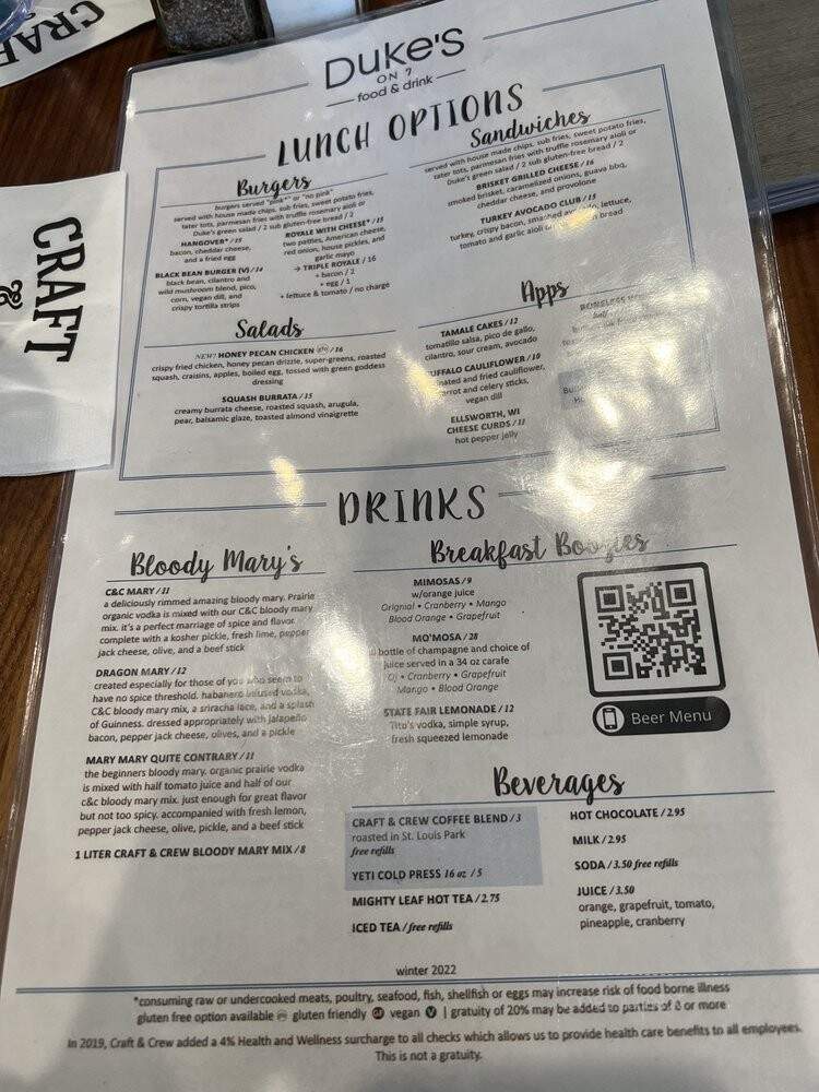 Duke'S On 7 - Minnetonka, MN menu_pic