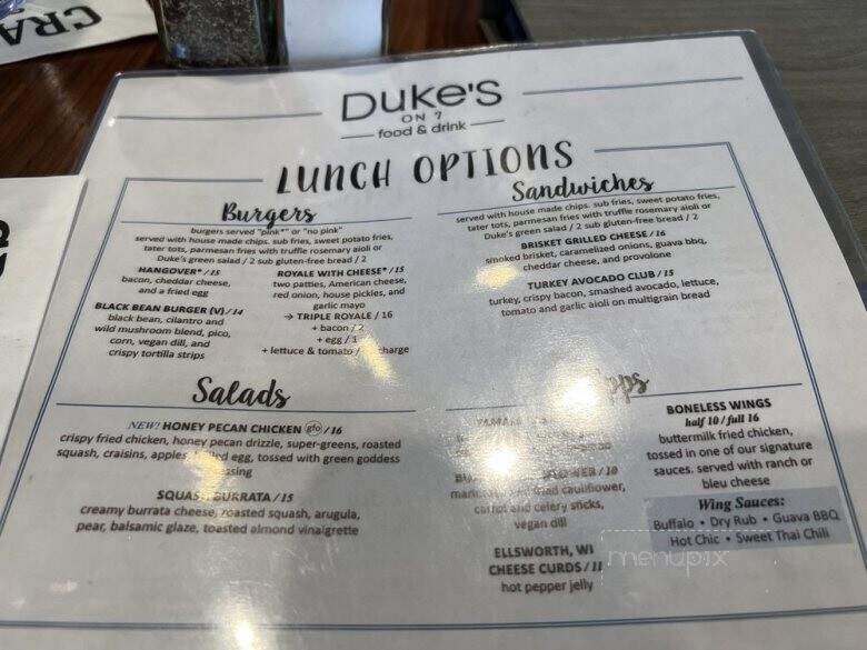 Duke'S On 7 - Minnetonka, MN menu_pic