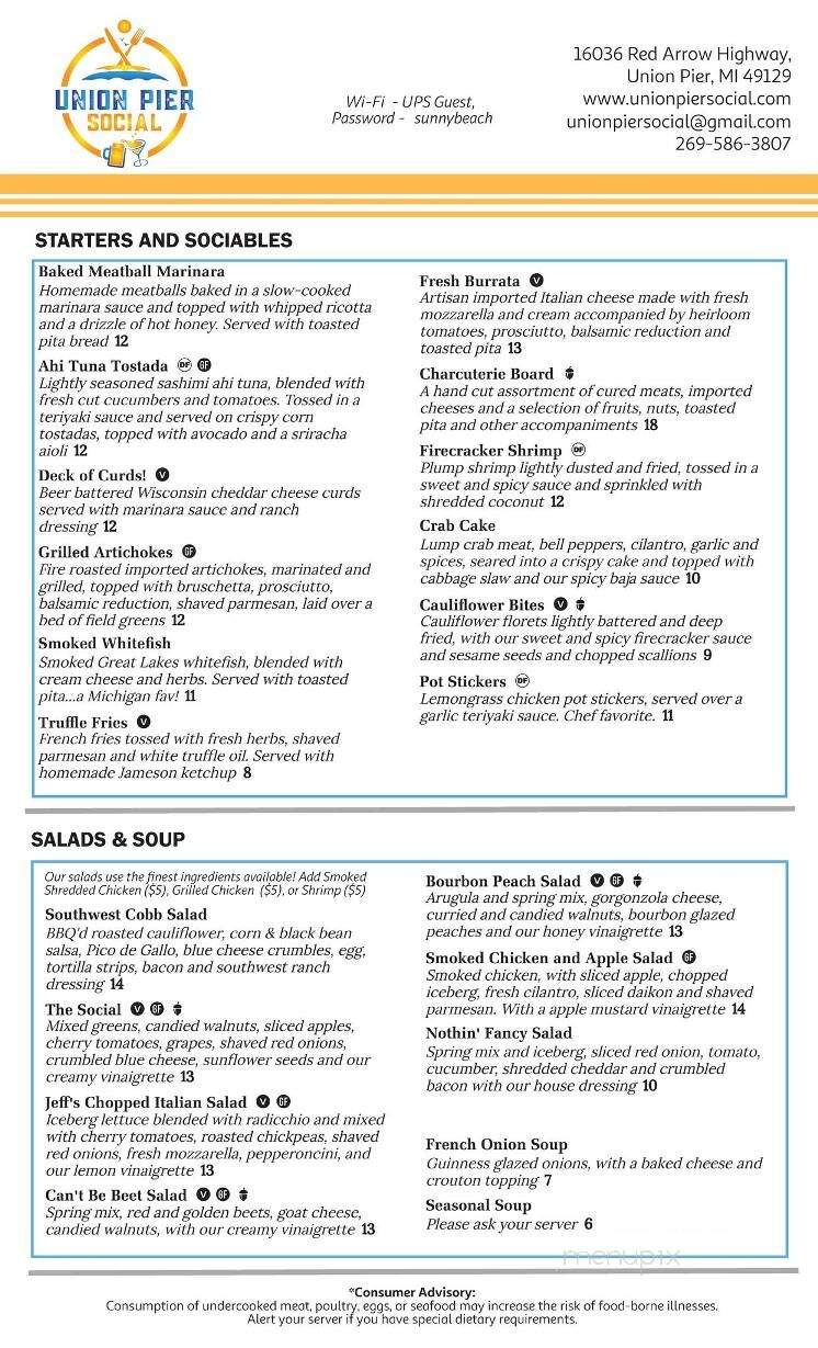 Union Pier Social - Union Pier, MI menu_pic