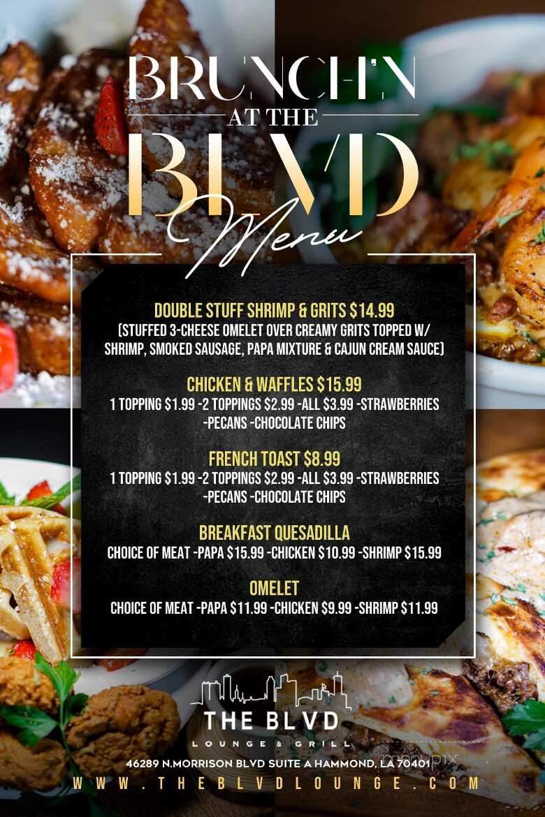 The Blvd Lounge & Grill - Hammond, LA menu_pic