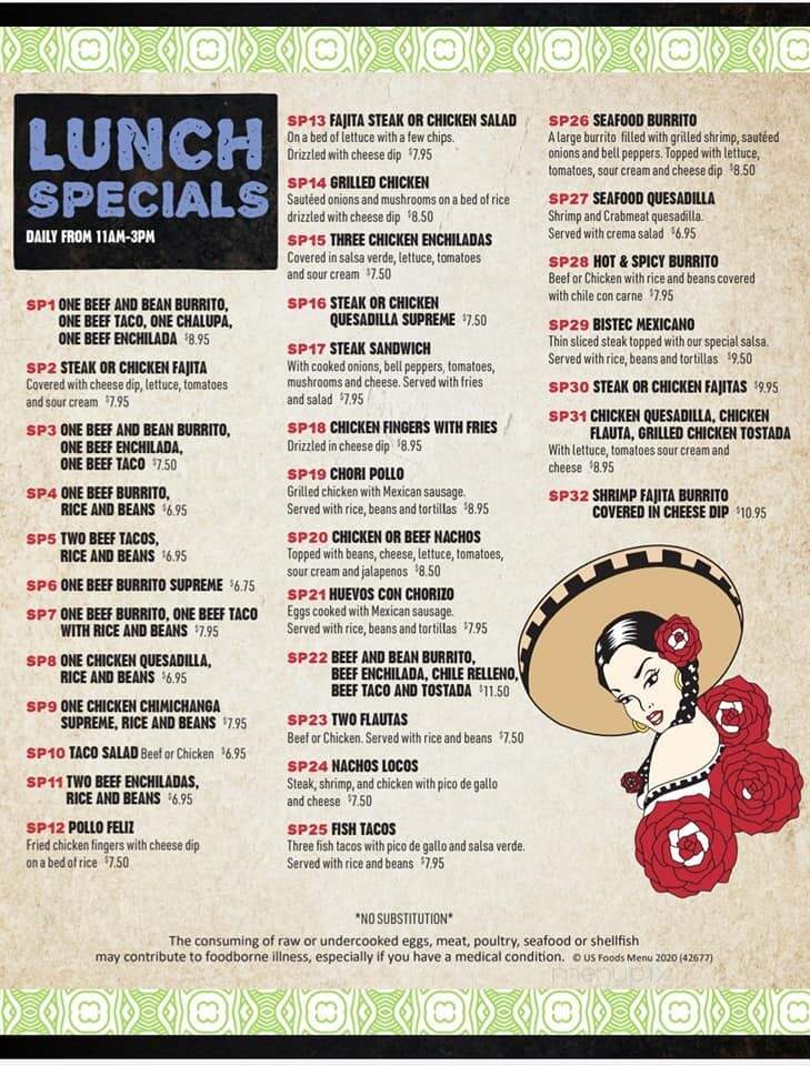 Vikyna Mexican Restaurant - Monroeville, AL menu_pic