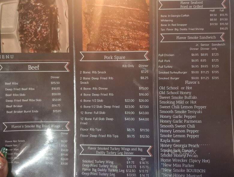Flavor BBQ - Conyers, GA menu_pic