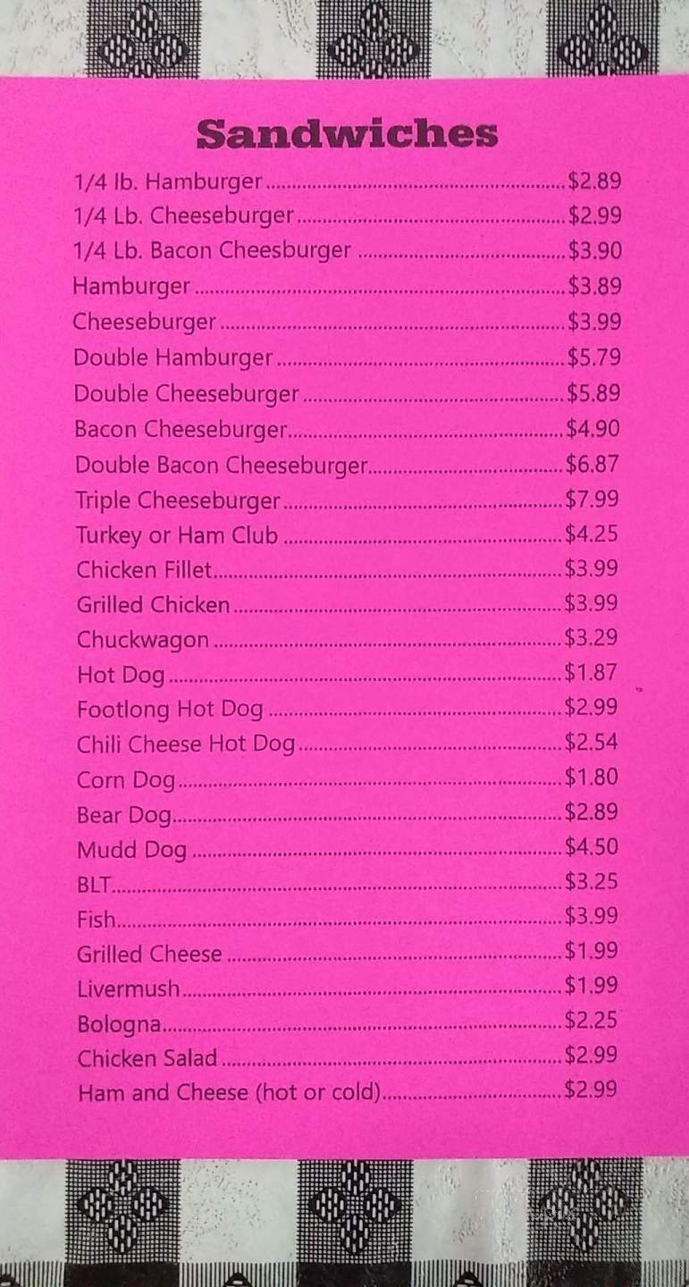 Hollar's Backstreet Grill - Taylorsville, NC menu_pic