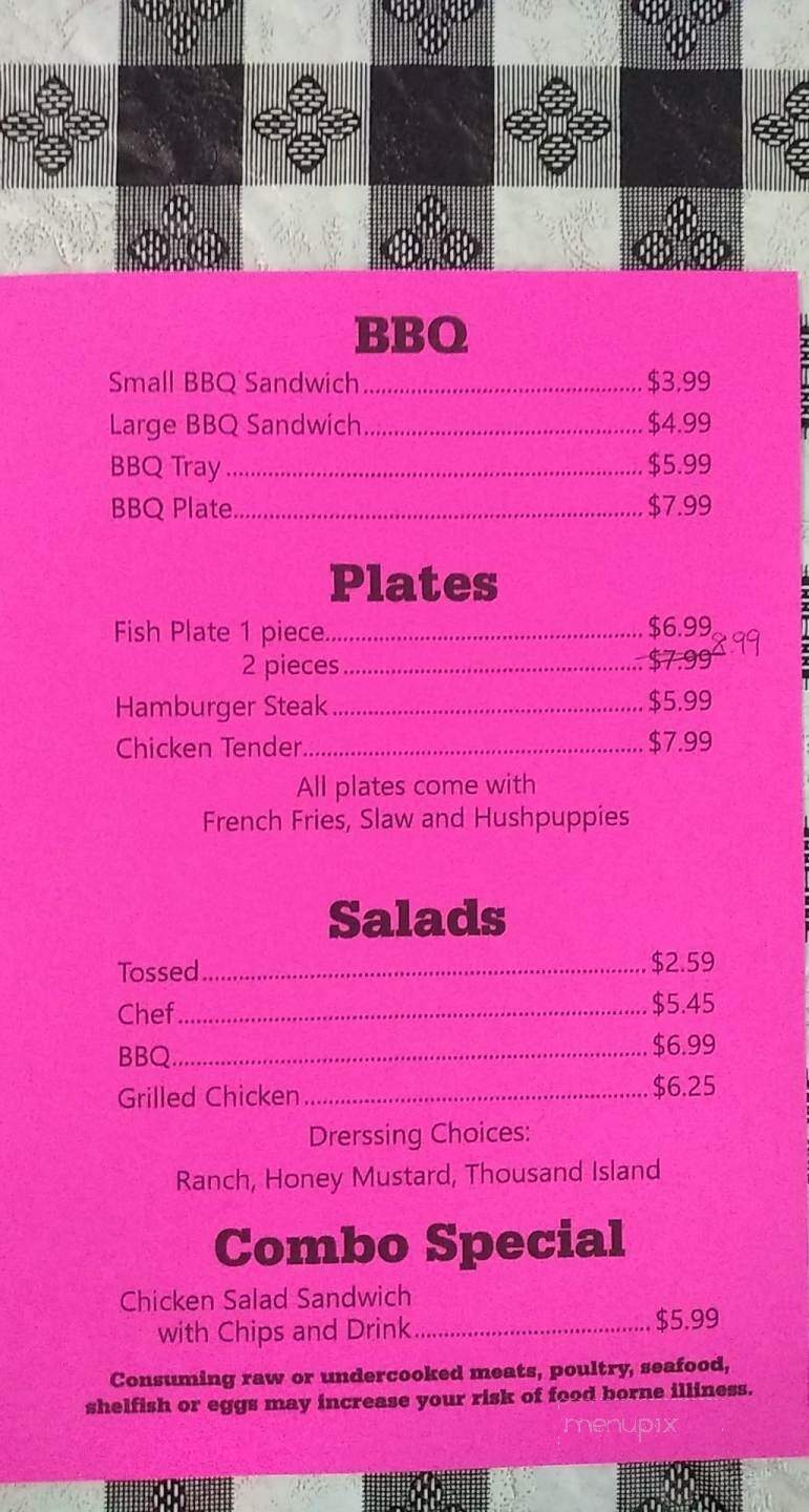 Hollar's Backstreet Grill - Taylorsville, NC menu_pic