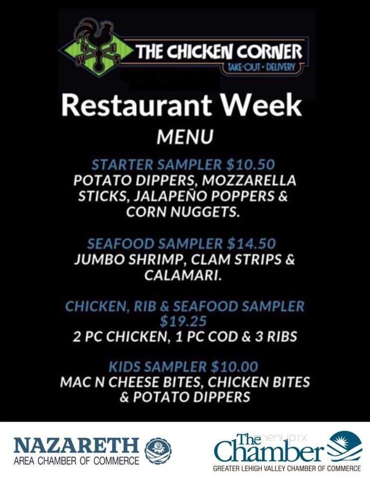 The Chicken Corner - Nazareth, PA menu_pic