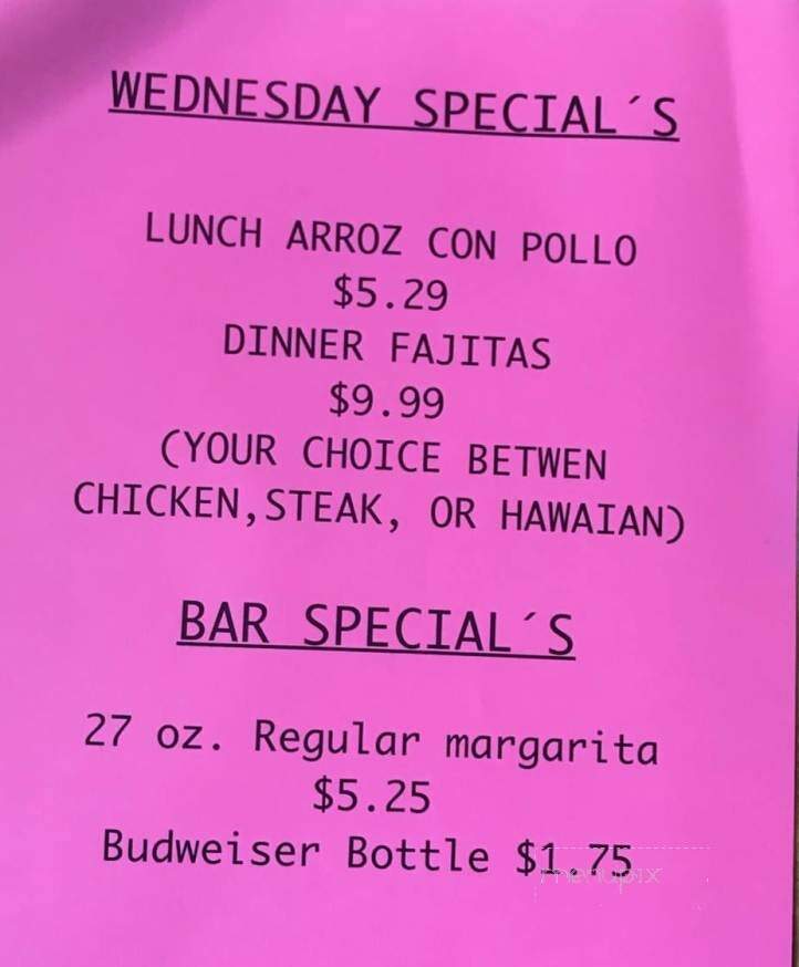La Ranchera - Danville, IN menu_pic