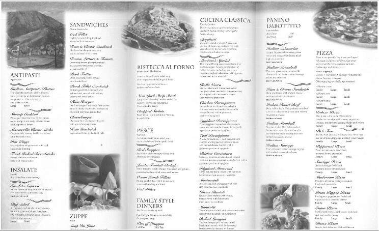 Martino's Italian Villa - Kokomo, IN menu_pic