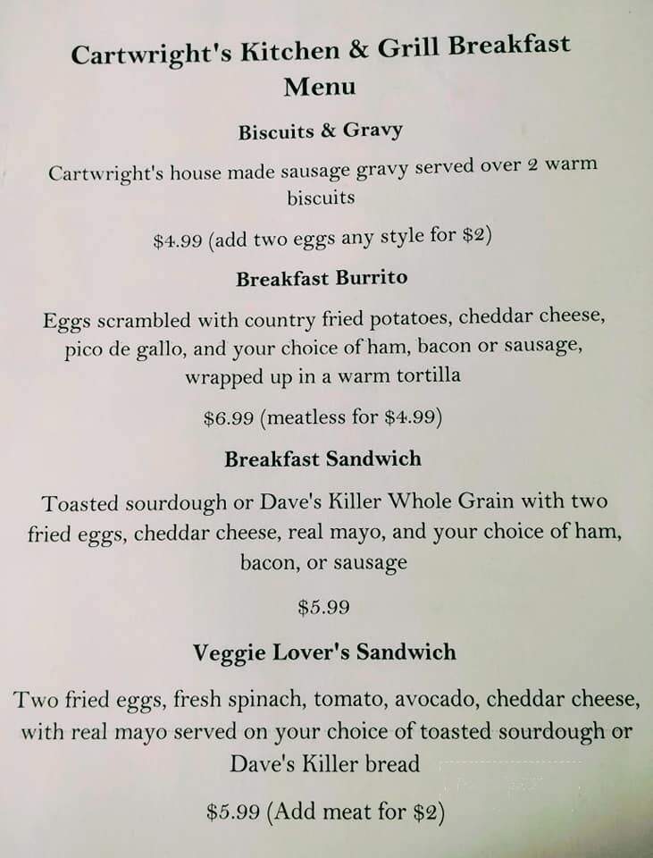 Cartwright's Deli - Grants Pass, OR menu_pic