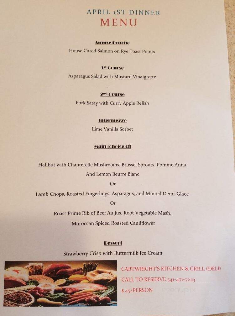 Cartwright's Deli - Grants Pass, OR menu_pic