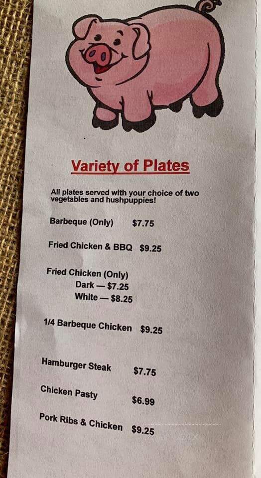 Stormin' Norman's Barbecue & Chicken - Kenly, NC menu_pic