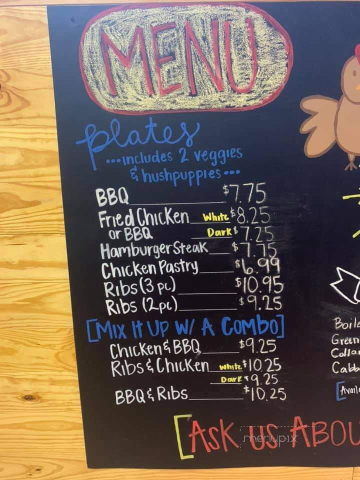 Stormin' Norman's Barbecue & Chicken - Kenly, NC menu_pic