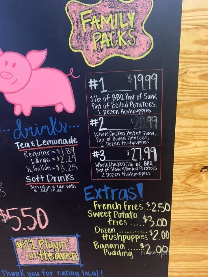 Stormin' Norman's Barbecue & Chicken - Kenly, NC menu_pic