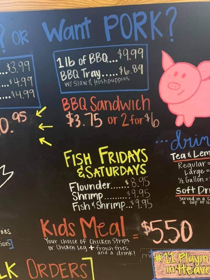 Stormin' Norman's Barbecue & Chicken - Kenly, NC menu_pic