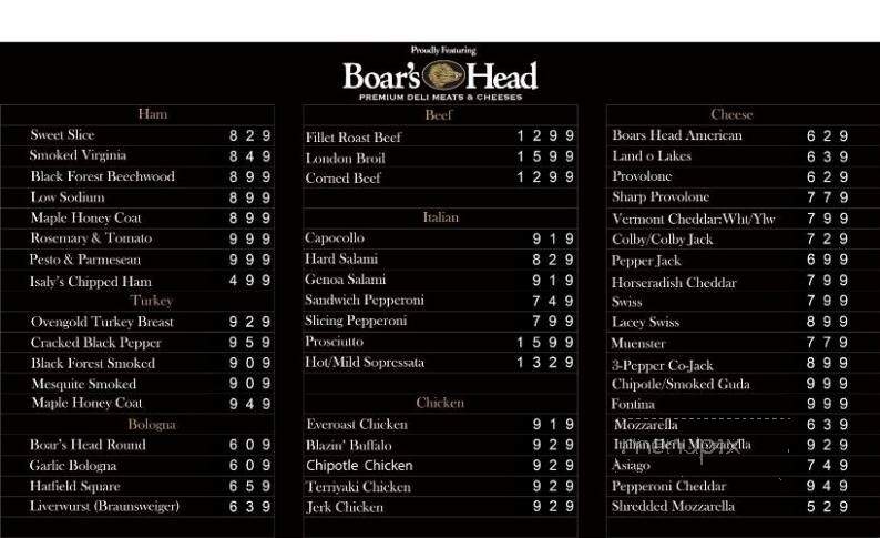 Ray's Deli - Aliquippa, PA menu_pic