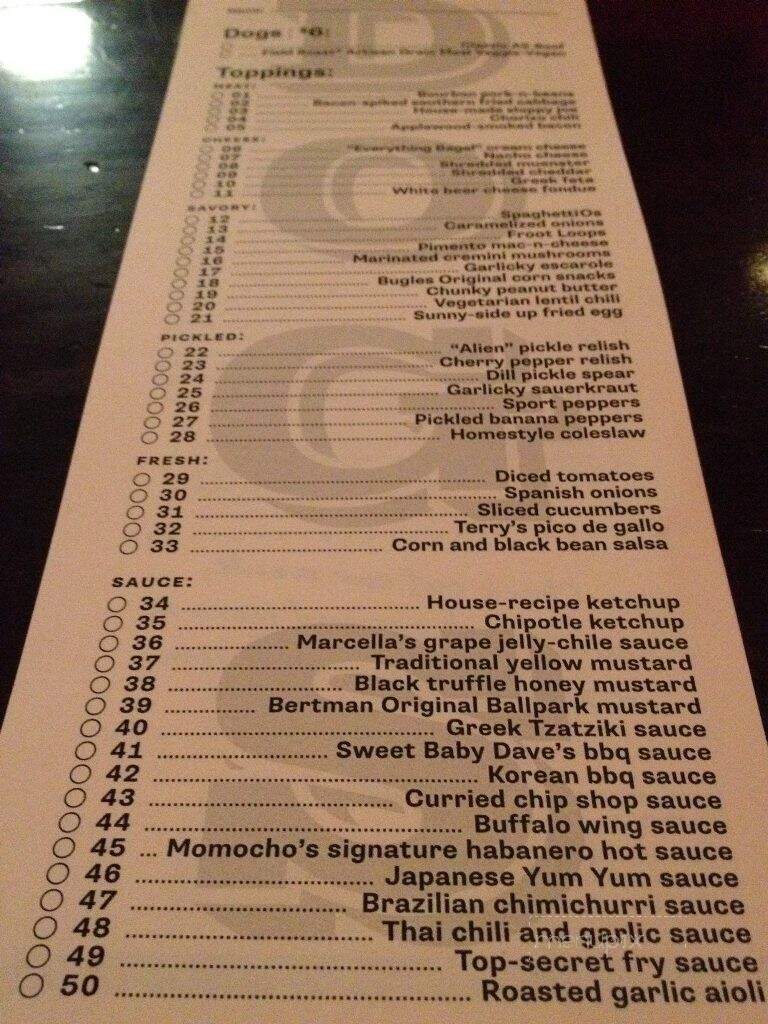 Happy Dog - Cleveland, OH menu_pic