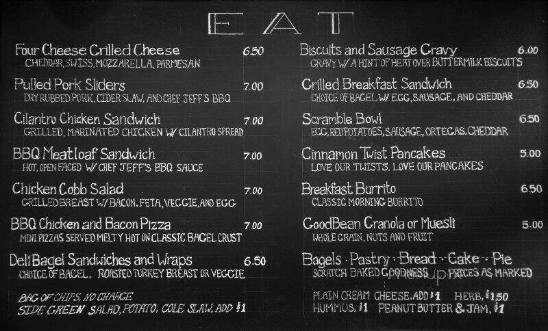 Good Bean Co - Jacksonville, OR menu_pic