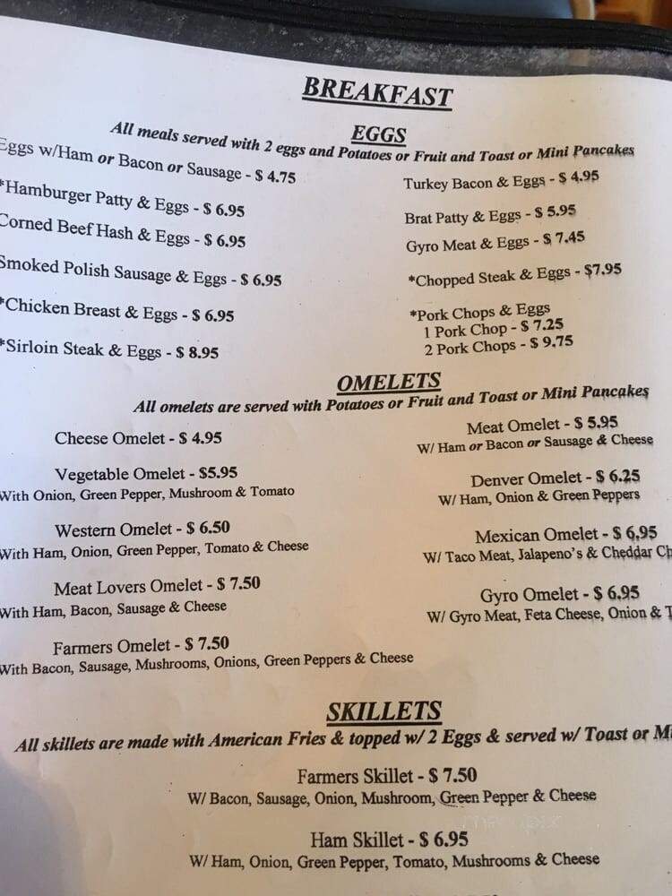 Oak Creek Diner - Oak Creek, WI menu_pic