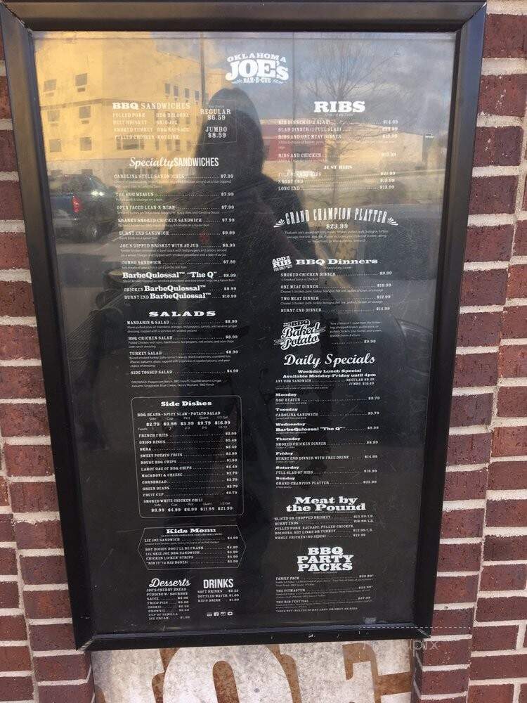 Oklahoma Joe's BBQ - Broken Arrow, OK menu_pic