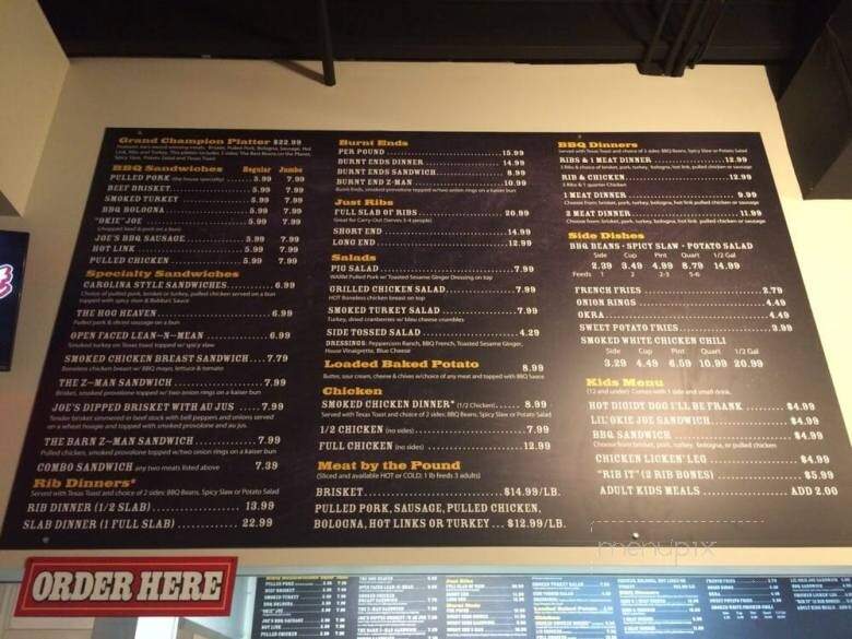 Oklahoma Joe's BBQ - Broken Arrow, OK menu_pic