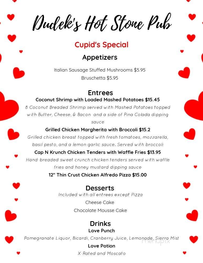 Hot Stone Pub - Crivitz, WI menu_pic