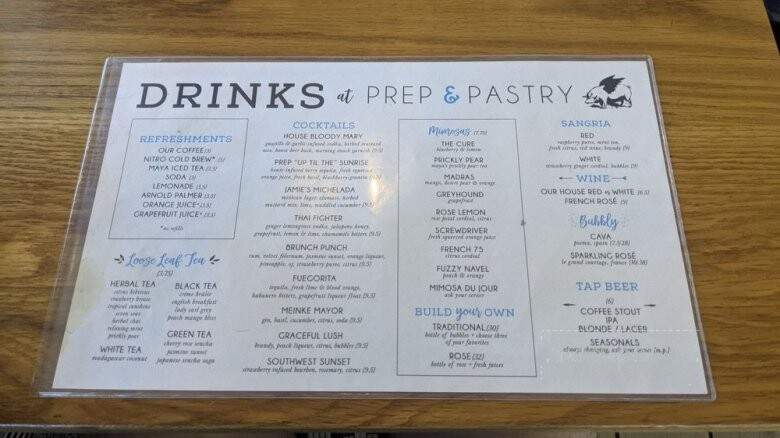 Prep & Pastry - Tucson, AZ menu_pic