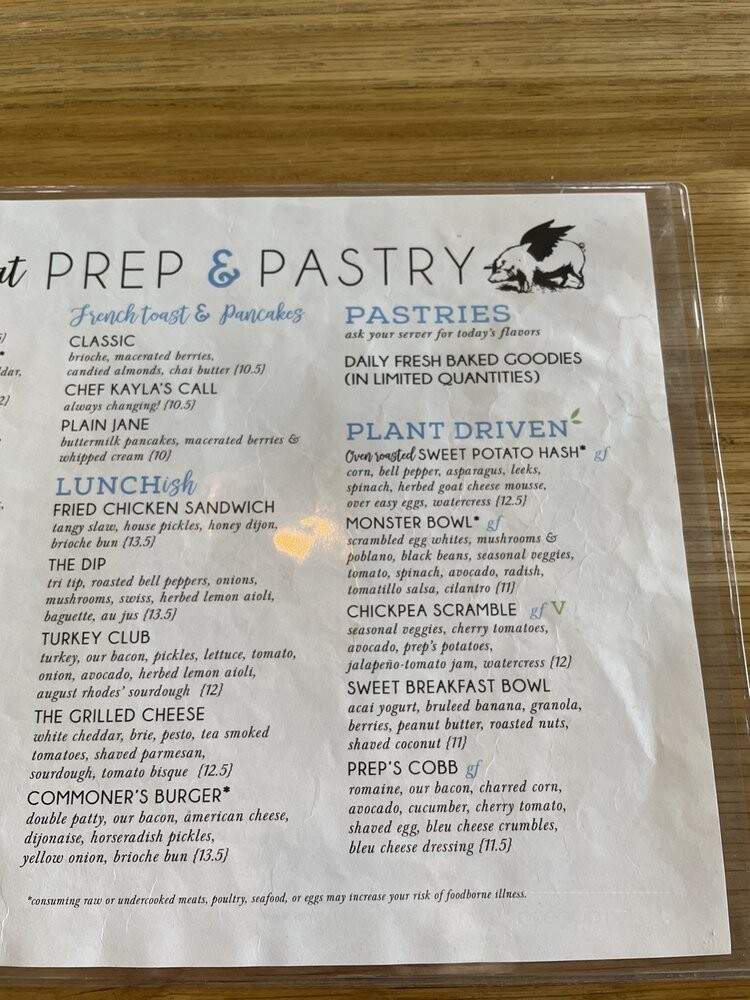 Prep & Pastry - Tucson, AZ menu_pic