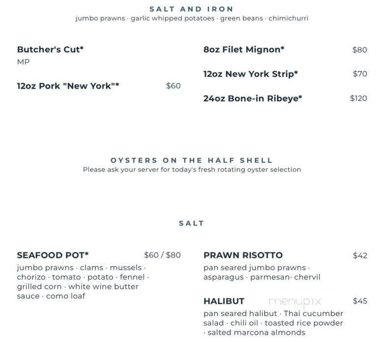 Salt & Iron - Edmonds, WA menu_pic