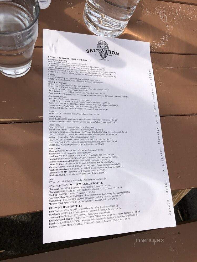 Salt & Iron - Edmonds, WA menu_pic