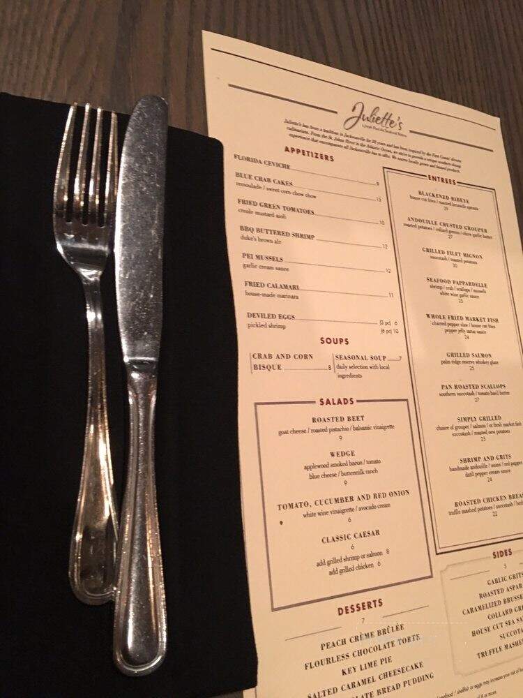 Juliette's Bistro at Omni Jacksonville Hotel - Jacksonville, FL menu_pic