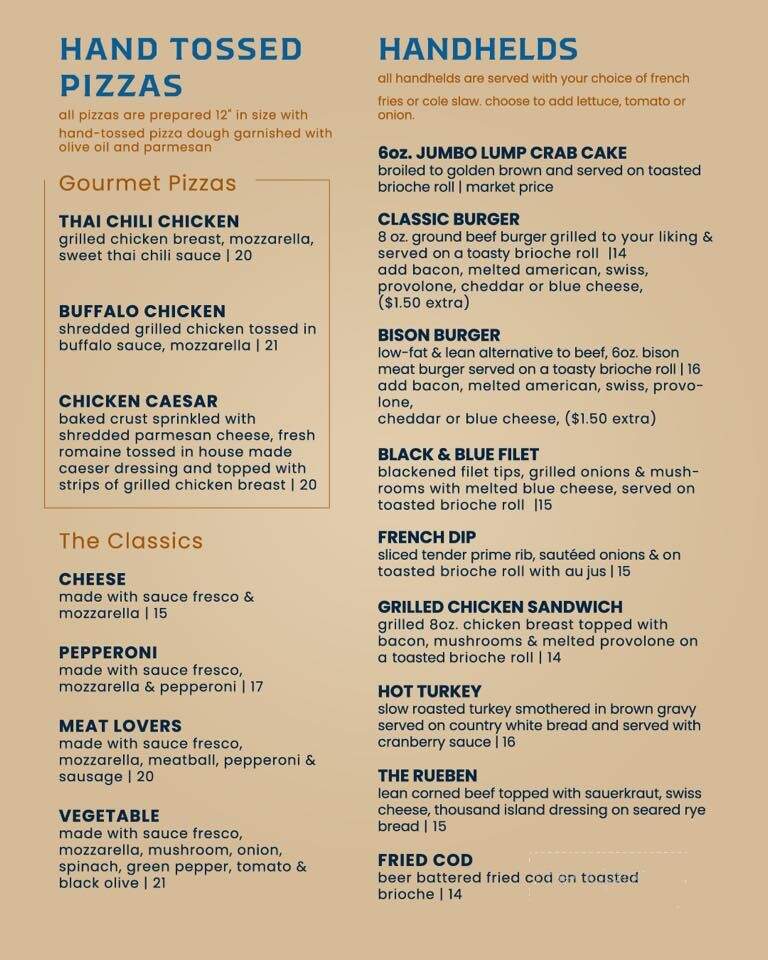 Blue Dog Saloon and Restaurant - Port Tobacco, MD menu_pic